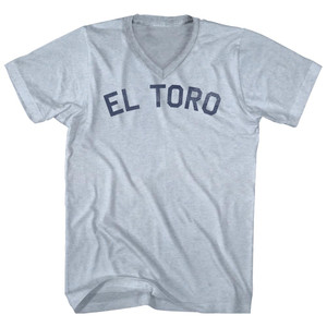 El Toro Adult Tri-Blend V-neck T-shirt - Athletic White