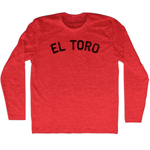 El Toro Adult Tri-Blend Long Sleeve T-shirt - Athletic Red