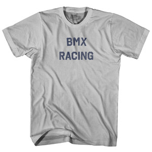BMX Racing Adult Cotton T-shirt - Cool Grey
