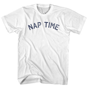 Nap Time Womens Cotton Junior Cut T-Shirt - White