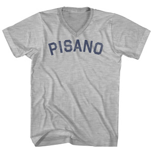 Pisano Adult Cotton V-neck T-shirt - Grey Heather