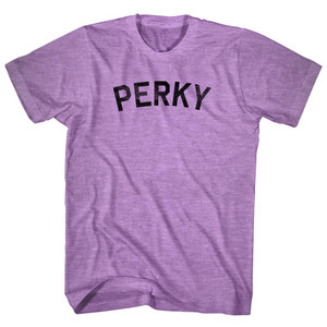 Perky Adult Tri-Blend T-shirt - Athletic Purple