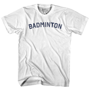 Badminton Youth Cotton T-shirt - White Badminton Youth Cotton T-shirt - White