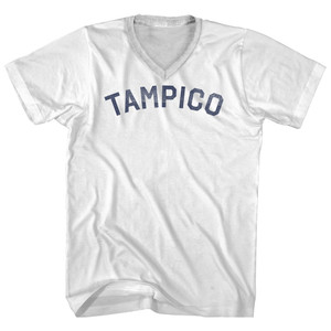 Tampico Adult Cotton V-neck T-shirt - White