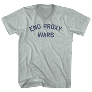 End Proxy Wars Adult Tri-Blend V-Neck T-Shirt - Athletic Cool Grey End Proxy Wars Adult Tri-Blend V-Neck T-Shirt - Athletic Cool Grey