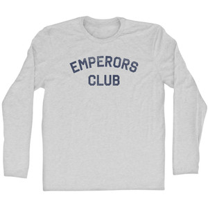 Emperors Club Adult Cotton Long Sleeve T-Shirt - Grey Heather