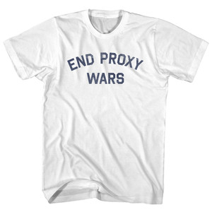 End Proxy Wars Adult Cotton T-Shirt - White