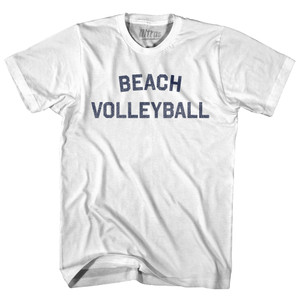 Beach Volleyball Adult Cotton T-shirt - White Beach Volleyball Adult Cotton T-shirt - White