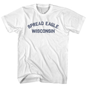 Spread Eagle Wisconsin Adult Cotton T-Shirt - White