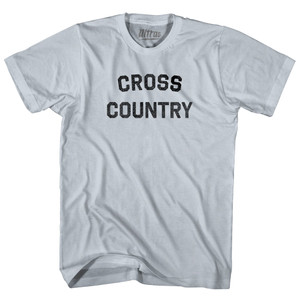 Cross Country Adult Cotton T-shirt - Silver