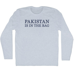 Pakistan Is In The Bag Rage Font Adult Tri-Blend Long Sleeve T-shirt - Athletic White