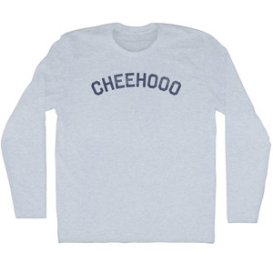 CheeHooo Adult Tri-Blend Long Sleeve T-shirt - Athletic White