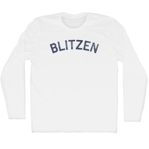 Blitzen Adult Cotton Long Sleeve T-shirt - White