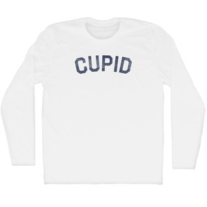 Cupid Adult Cotton Long Sleeve T-shirt - White
