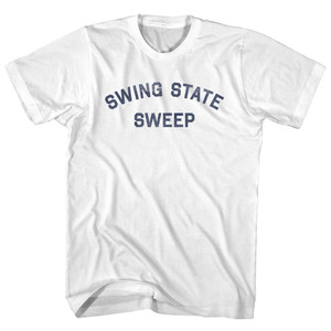 Swing State Sweep Womens Cotton Junior Cut T-Shirt - White