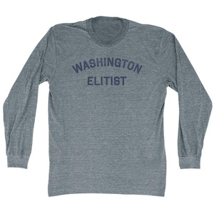 Washington Elitist Adult Tri-Blend Long Sleeve T-shirt - Athletic Grey Washington Elitist Adult Tri-Blend Long Sleeve T-shirt - Athletic Grey