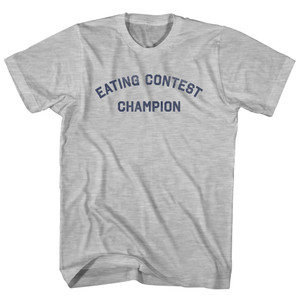 Eating Contest Champion Adult Cotton T-shirt - Grey Heather
