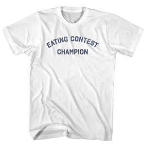 Eating Contest Champion Adult Cotton T-shirt - White
