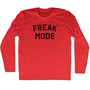 Freak Mode Adult Tri-Blend Long Sleeve T-shirt - Athletic Red