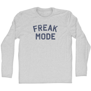 Freak Mode Adult Cotton Long Sleeve T-shirt - Grey Heather