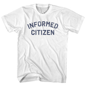 Informed Citizen Adult Cotton T-shirt - White