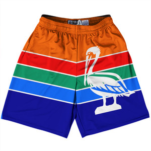 St. Petersburg Lacrosse Shorts Made In USA - Orange and Blue