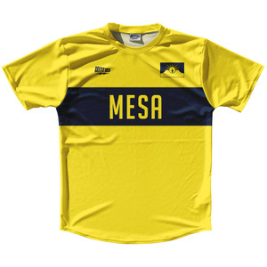 Mesa Arizona Finish Line Running Shirt Track Cross Made In USA - Yellow and Blue Mesa Arizona Finish Line Running Shirt Track Cross Made In USA - Yellow and Blue