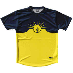 Mesa Arizona Running Shirt Track Cross Made In USA - Yellow and Blue Mesa Arizona Running Shirt Track Cross Made In USA - Yellow and Blue