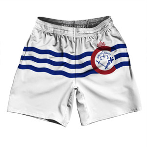 Cincinnati Soccer Shorts Made In USA - White and Blue Cincinnati Soccer Shorts Made In USA - White and Blue