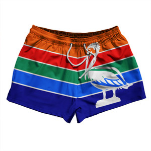 St. Petersburg 2.5" Swim Shorts Made in USA - Orange and Blue St. Petersburg 2.5" Swim Shorts Made in USA - Orange and Blue