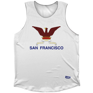 San Francisco Athletic Tank Top - White and Yellow