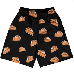 Pumpkin Pie Shorts Basketball Practice Shorts Made In USA - Black Pumpkin Pie Shorts Basketball Practice Shorts Made In USA - Black