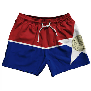 Dallas 5" Swim Shorts Made in USA - Red and Blue Dallas 5" Swim Shorts Made in USA - Red and Blue