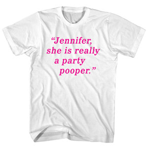 Jennifer, She Is Really A Party Pooper Youth Cotton T-shirt - White