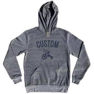 Custom Tricycle Tri-Blend Hoodie - Athletic Grey