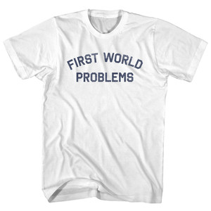 First World Problems Youth Cotton T-shirt - White