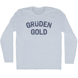 Gruden Gold Adult Tri-Blend Long Sleeve T-shirt - Athletic White