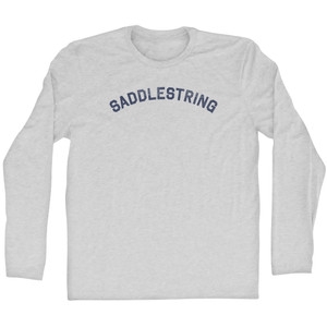 Saddlestring Adult Cotton Long Sleeve T-shirt - Grey Heather