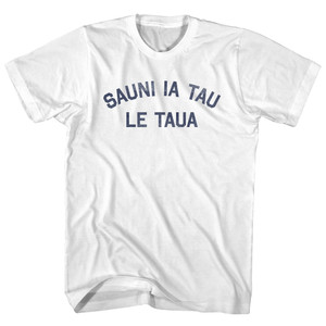 Sauni Ia Tau Le Taua Youth Cotton T-shirt - White Sauni Ia Tau Le Taua Youth Cotton T-shirt - White