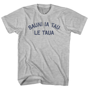 Sauni Ia Tau Le Taua Womens Cotton Junior Cut T-Shirt - Grey Heather