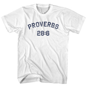 Proverbs 28 6 Youth Cotton T-shirt - White