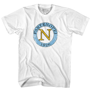 Napoli N Crest 1926 Soccer Womens Cotton Junior Cut T-Shirt - White Napoli N Crest 1926 Soccer Womens Cotton Junior Cut T-Shirt - White