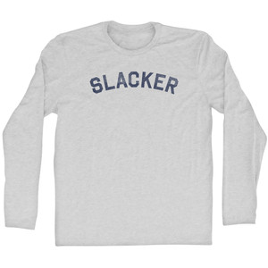 Slacker Adult Cotton Long Sleeve T-Shirt - Grey Heather