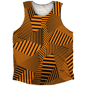 Multiple Lines Pattern Finish Line Athletic Tank Top - Orange Tennessee and Black Multiple Lines Pattern Finish Line Athletic Tank Top - Orange Tennessee and Black