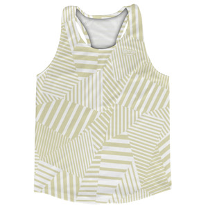 Multiple Lines Pattern Running Racerback Singlet - Vegas Gold and White Multiple Lines Pattern Running Racerback Singlet - Vegas Gold and White