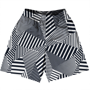 Multiple Lines Pattern Basketball Practice Shorts Made In USA - Blue Navy Almost Black and White Multiple Lines Pattern Basketball Practice Shorts Made In USA - Blue Navy Almost Black and White