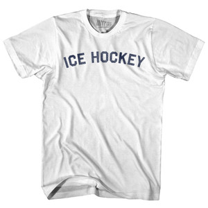 Ice Hockey Youth Cotton T-shirt - White Ice Hockey Youth Cotton T-shirt - White