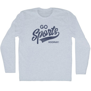 Go Sports Hooray Adult Tri-Blend Long Sleeve T-shirt - Athletic White