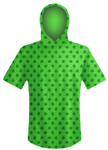 ADULT X-SMALL- Ireland Irish Shamrock Clovers Shooter Hoodie - Green- Final Sale Z4