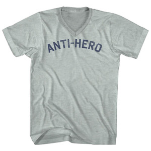 Anti-hero Adult Tri-Blend V-neck T-shirt - Athletic Cool Grey